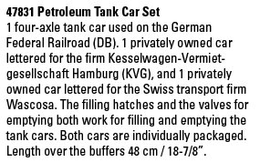 DB Petroleum Tank Car Set