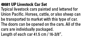 UP Livestock Car Set