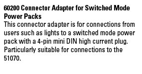 Connector Adapter for Switched Mode Power Packs