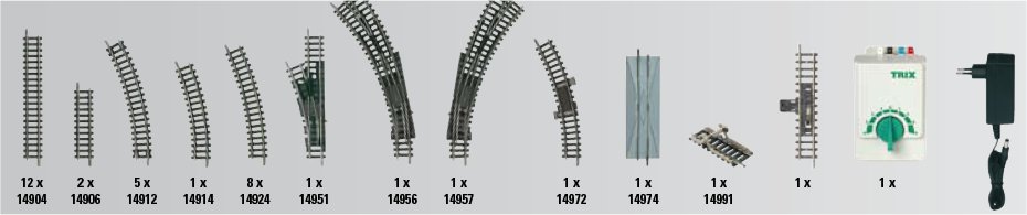 Starter Set with a Freight Train, Track Layout, and Controller