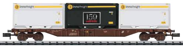 BB Container Flat Car with 3 type XXL WoodTainers