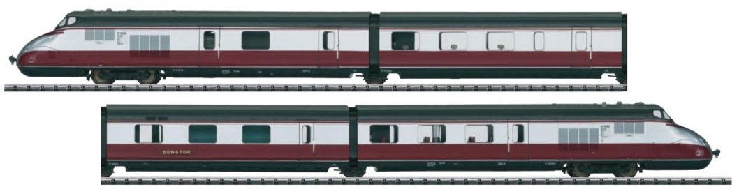 Dgtl DB VT 10.5 Senator Diesel Powered Rail Car Train