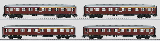 SJ (Sweden) Tin-Plate Passenger Car Set.