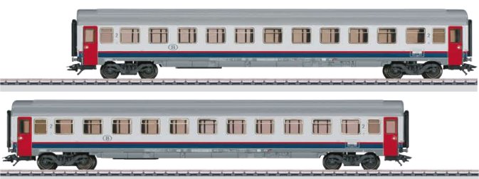 SNCB (Belgium) Express Train Passenger Car Set.