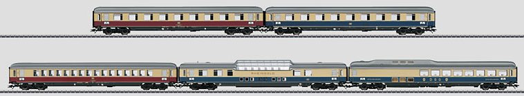 Rheinpfeil Express Train Passenger Car Set.