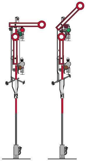 Digital Double-arm Semaphore Home Signal