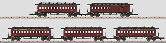 Passenger Train NEW YORK CENTRAL & HUDSON RIVER RAILROAD Car Set.