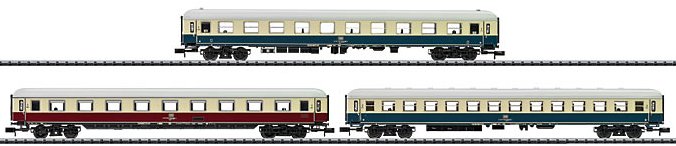 Historic IC 2410 Express Train Passenger Car Set.