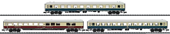 Historic IC 2410 Express Train Passenger Car Set.