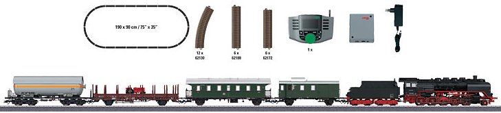 German Federal Railroad Freight Train w/Passenger Service, GmP Set.