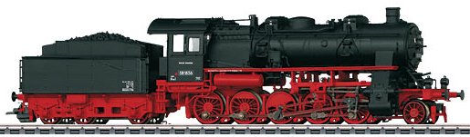 DB class 58.10-21 Freight Steam Locomotive w/Tender.