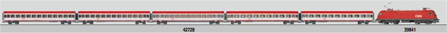 OBB (Austria) Express Passenger Train 5-Car Set