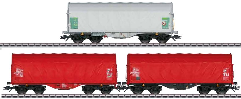 DB/NS 3-Car Sliding Tarp Car Set