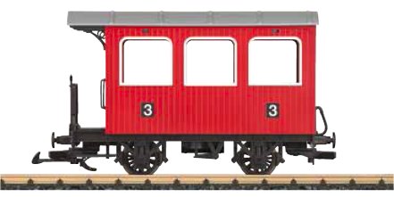 Toy Train Passenger Car, red