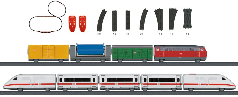 My World Premium 2-Train Battery Starter Set (batteries included)