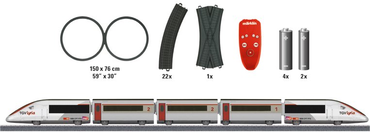 My World TGV Lyria Battery Starter Set (batteries included)