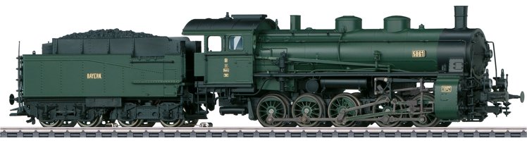 Dgtl Bavarian cl G 5/5 Freight Steam Locomotive w/Tender