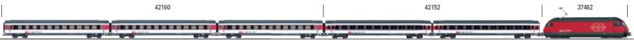 SBB Mark IV, type B Express Train Passenger 3-Car Set