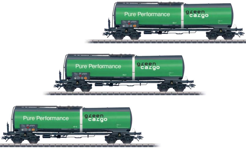 Petroleum Oil GREEN CARGO Tank 3-Car Set