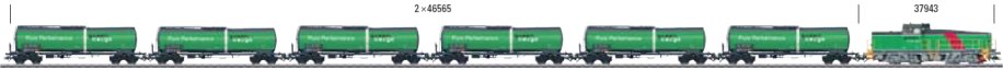 Petroleum Oil GREEN Cargo Tank 3-Car Set