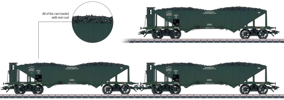 DRG Coal Hopper 3-Car Set for the G 5/5