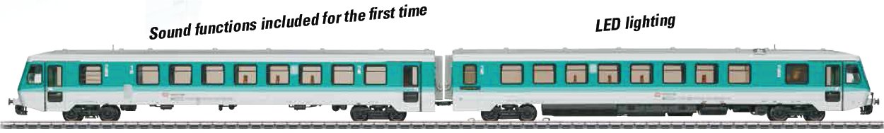 Dgtl DB cl 628.2 Diesel Pwd Rail Car Train