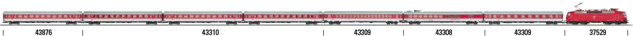 DB AG EC 9 Tiziano Express Train Passenger 3-Car Set