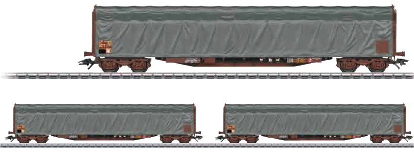 SNCF Type Rilns Sliding Tarp 3-Car Set