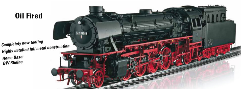 Dgtl DB cl 042 Steam Locomotive w/Oil Tender