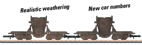 Crude Iron 2-Car Set, weathering