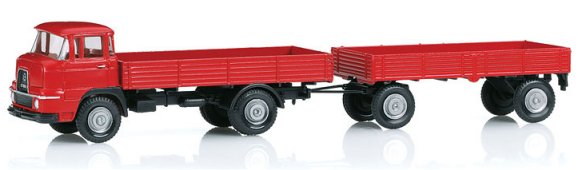 Krupp Flatbed Front Steering Truck with a Trailer