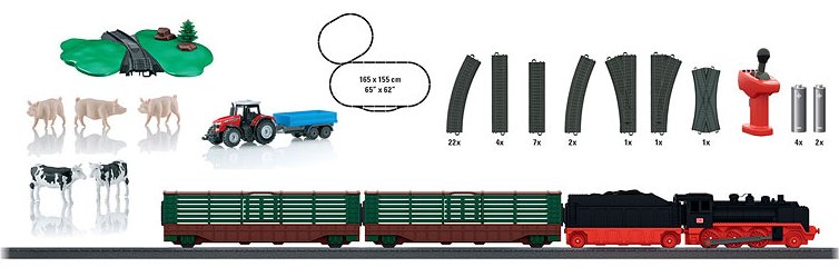  Farming Battery Starter Set w/Plastic Track (batteries inc