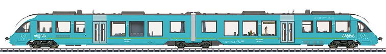 LINT 41 Diesel Powered Commuter Rail Car Train, Era VI