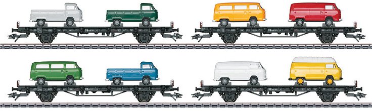 Auto Transport 4-Car Set w/VW Vehicles