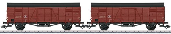 SNCB Type Glm Boxcars 2-Car Set, Era III