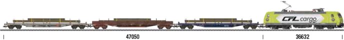 CFL Cargo Flat Car 3-Car Set, Era VI