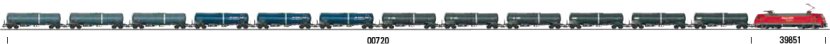Freight Car Display with 12 Type Zans and Zacns Tank Cars, Era VI