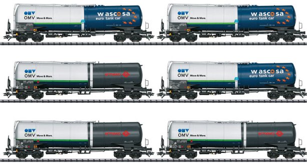 Freight Car Set with 6 Type Zans and Zacns Tank Cars, Era VI