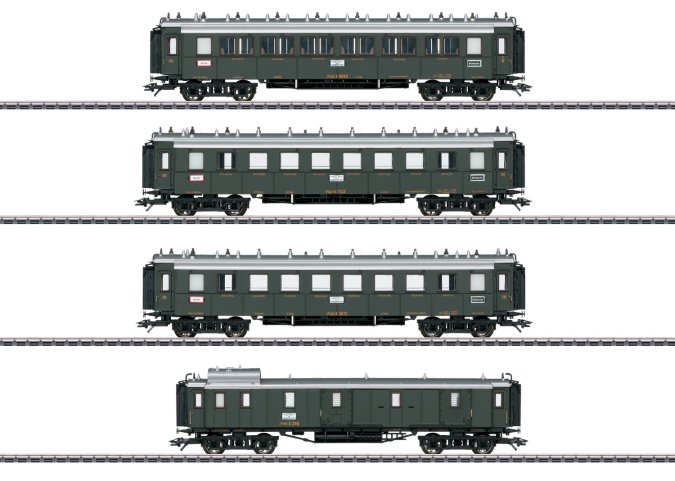 Palatine Railroad Express Train Passenger 4-Car Set, Era I