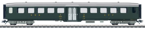 SBB Lightweight Steel Passenger Car, 3rd Class, Era III