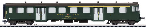 SBB Lightweight Steel Cab Control Car, 1st/2nd Class, Era IV