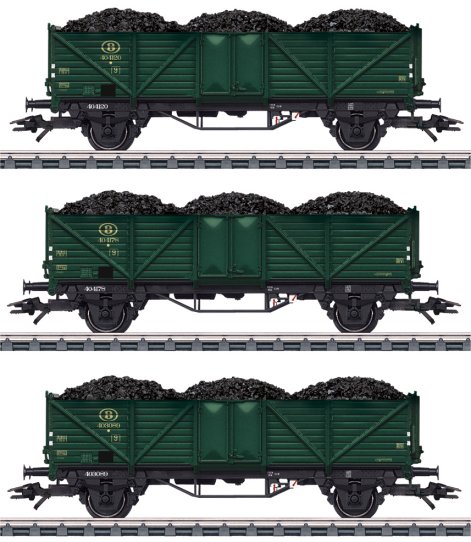 SNCB High Side 3-Gondola Set, Era IIIa