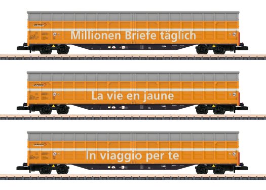 Wascosa Type Habbiillnss Sliding Wall 3-Boxcar Set