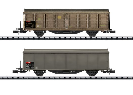 SBB Type Hbis-v Sliding Wall Boxcar Set