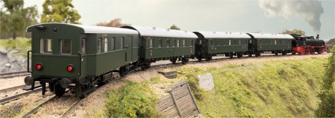 Passenger Car Set with a Cab Control Car