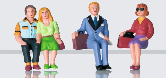 Set of Seated Passenger Figures