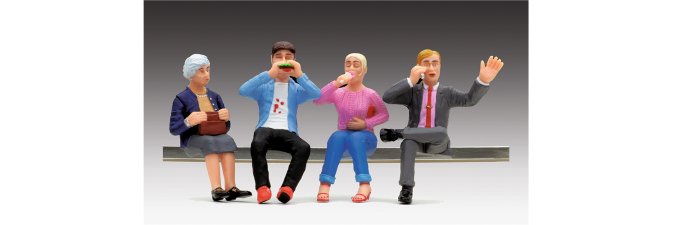 Set of Seated Dining Car Figures