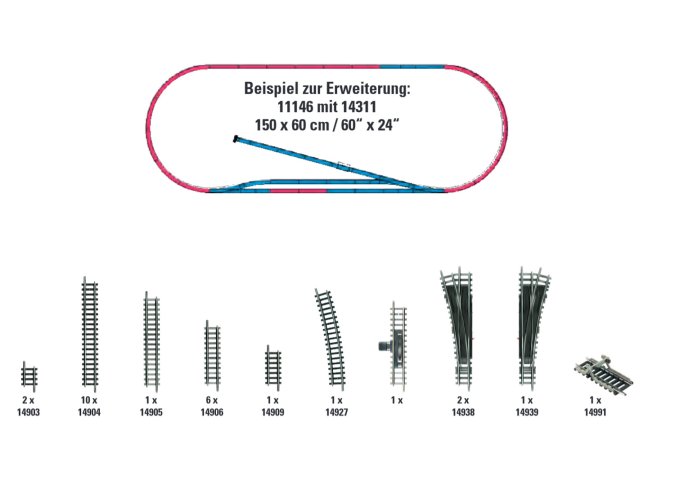 H1 Track Extension Set