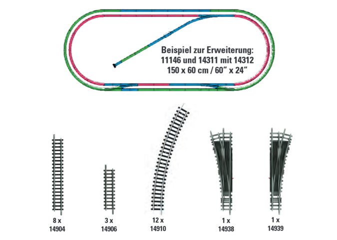 H2 Track Extension Set