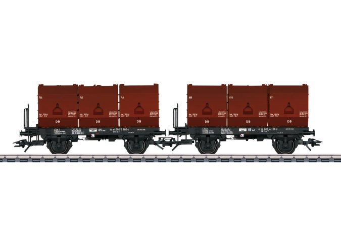 3 Tubs Coking Coal Tub Transport Car Set